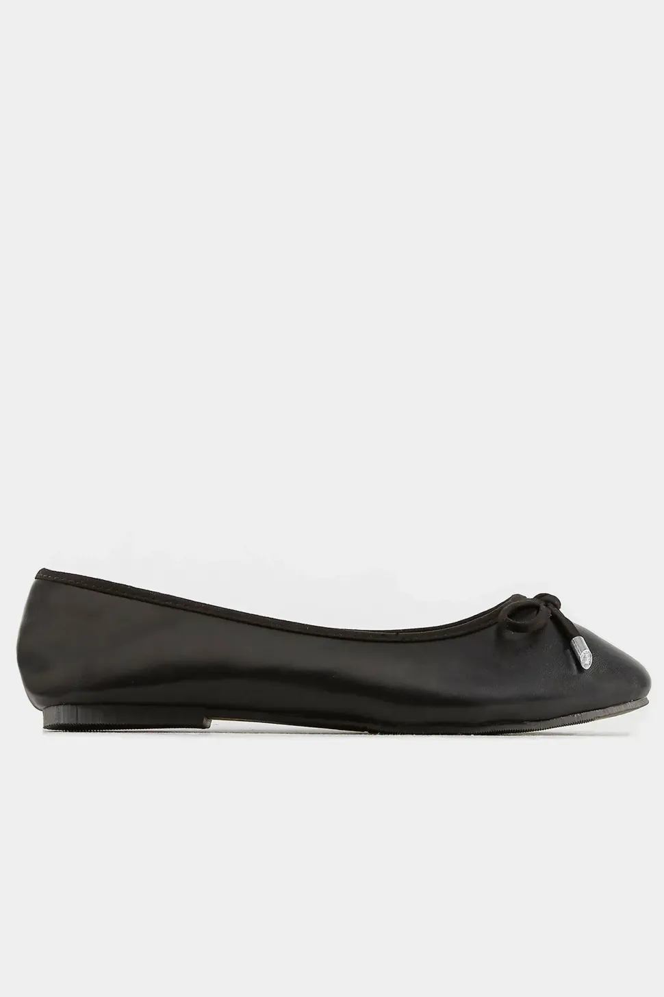 Extra Wide Fit Ballerina Pumps With Bow Detail