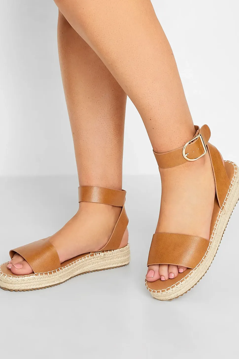Extra Wide Fit Black Flatform Espadrilles