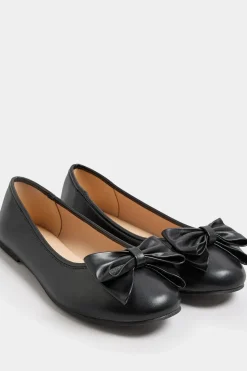 Extra Wide Fit Bow Ballet Pumps