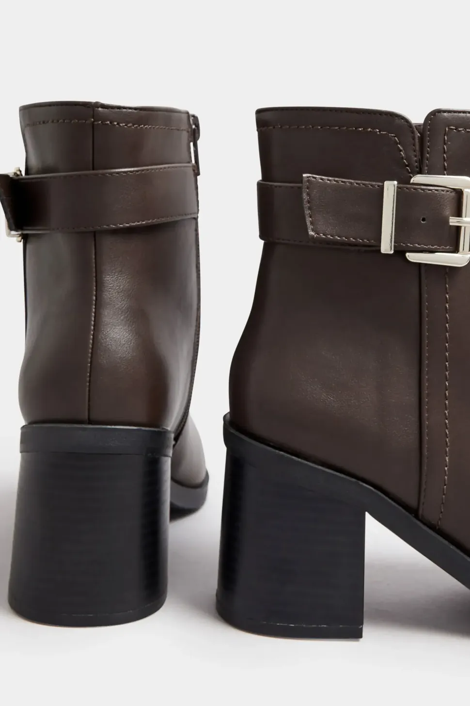 Extra Wide Fit Buckle Detail Ankle Boots