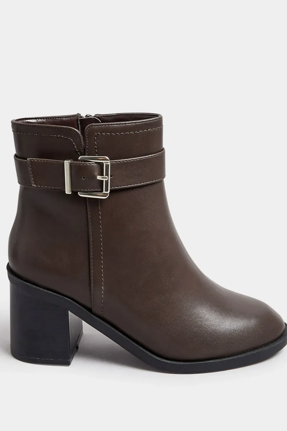 Extra Wide Fit Buckle Detail Ankle Boots