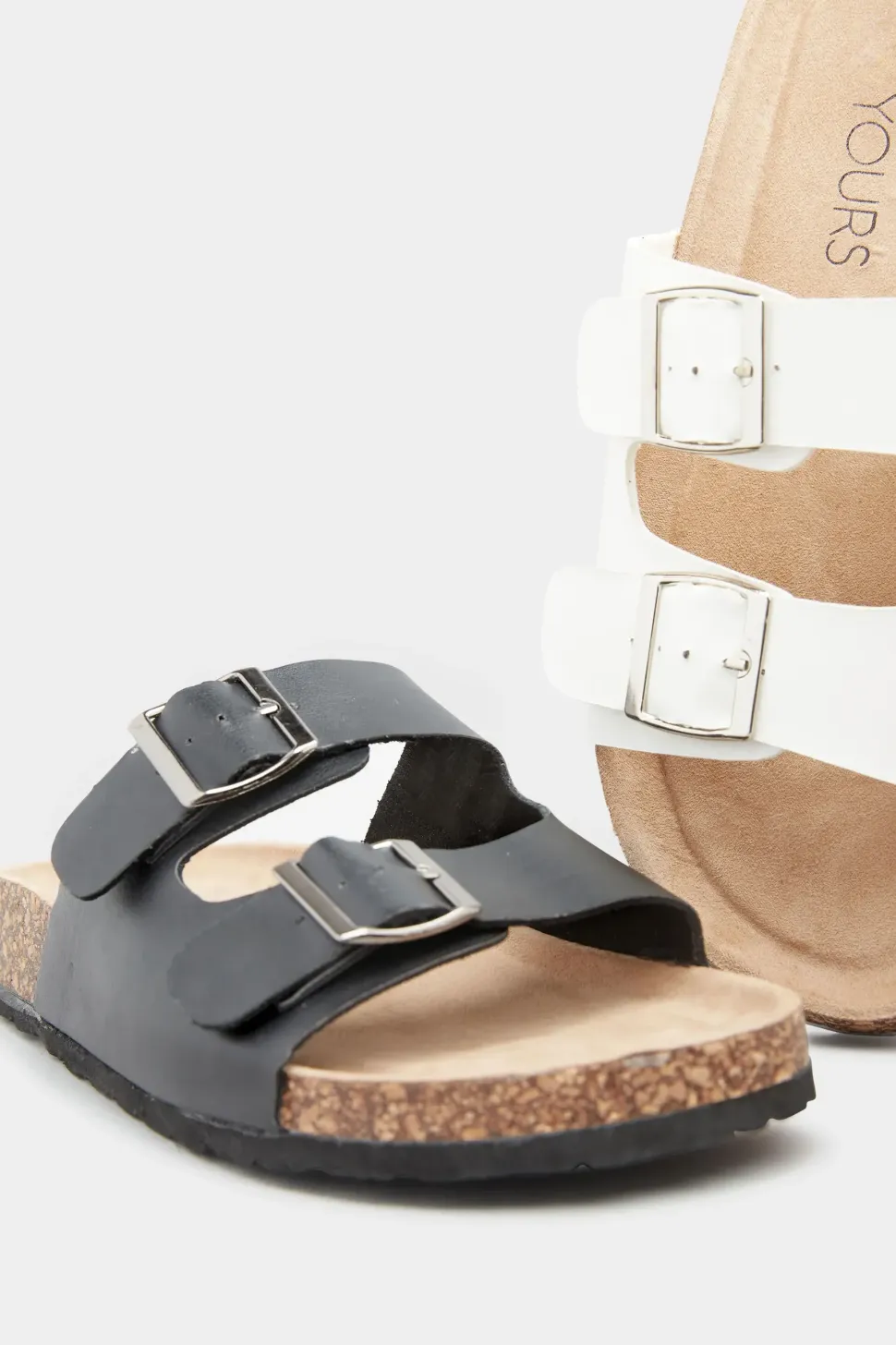 Extra Wide Fit Buckle Strap Footbed Sandals