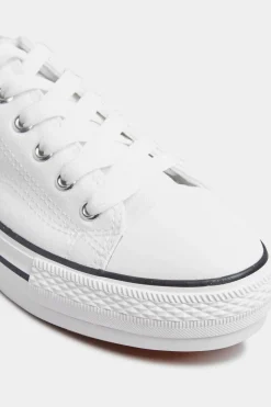 Extra Wide Fit Canvas Platform Trainers