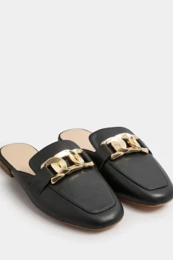 Extra Wide Fit Chain Mule Loafers