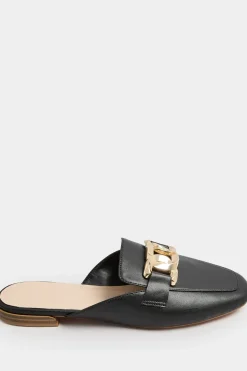Extra Wide Fit Chain Mule Loafers