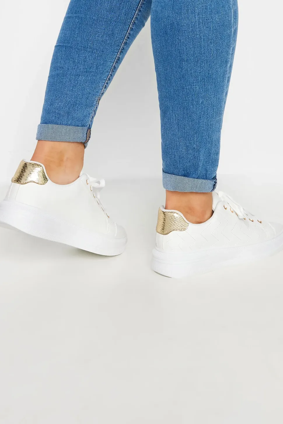 Extra Wide Fit Chevron Chunky Trainers