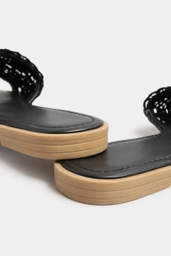 Extra Wide Fit Crochet Mule Sandals