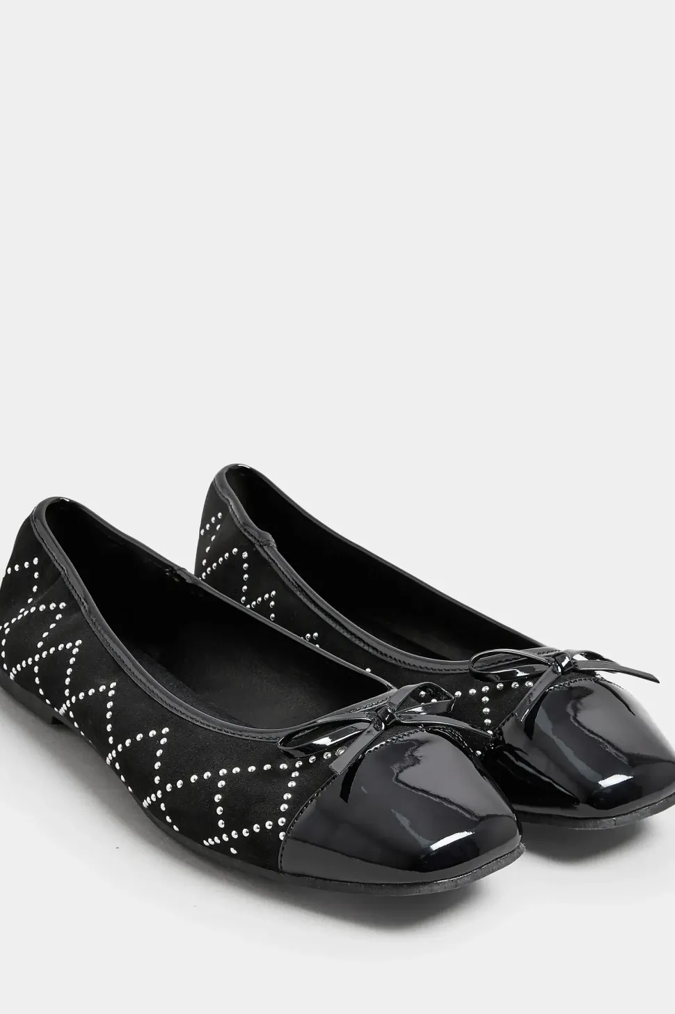 Extra Wide Fit Diamante Ballerina Pumps