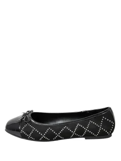 Extra Wide Fit Diamante Ballerina Pumps
