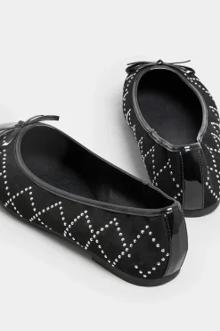 Extra Wide Fit Diamante Ballerina Pumps