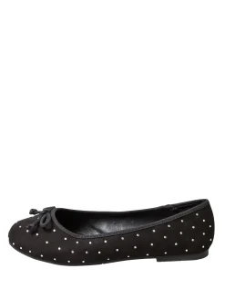 Extra Wide Fit Diamante Bow Ballerina Pumps