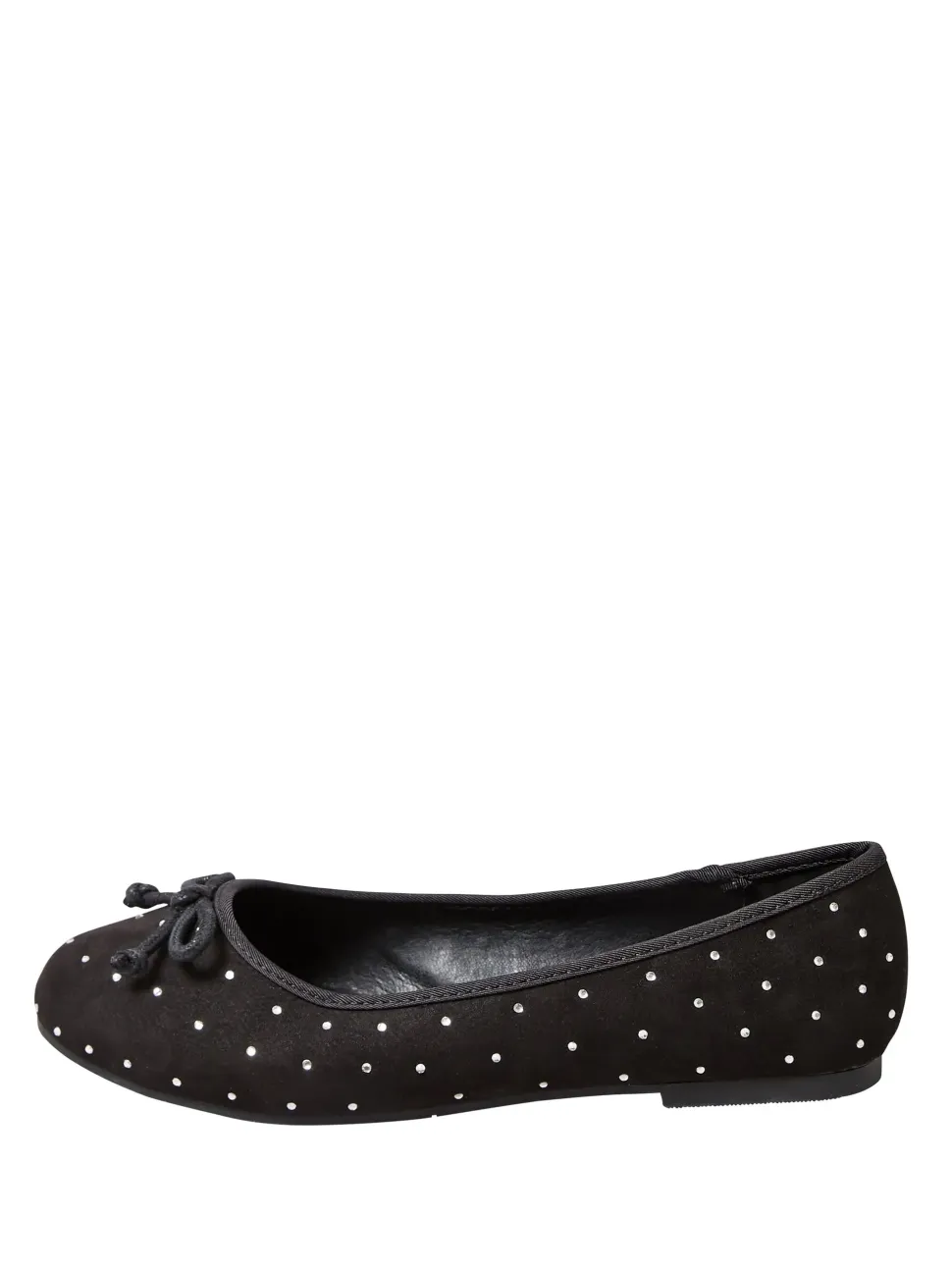 Extra Wide Fit Diamante Bow Ballerina Pumps