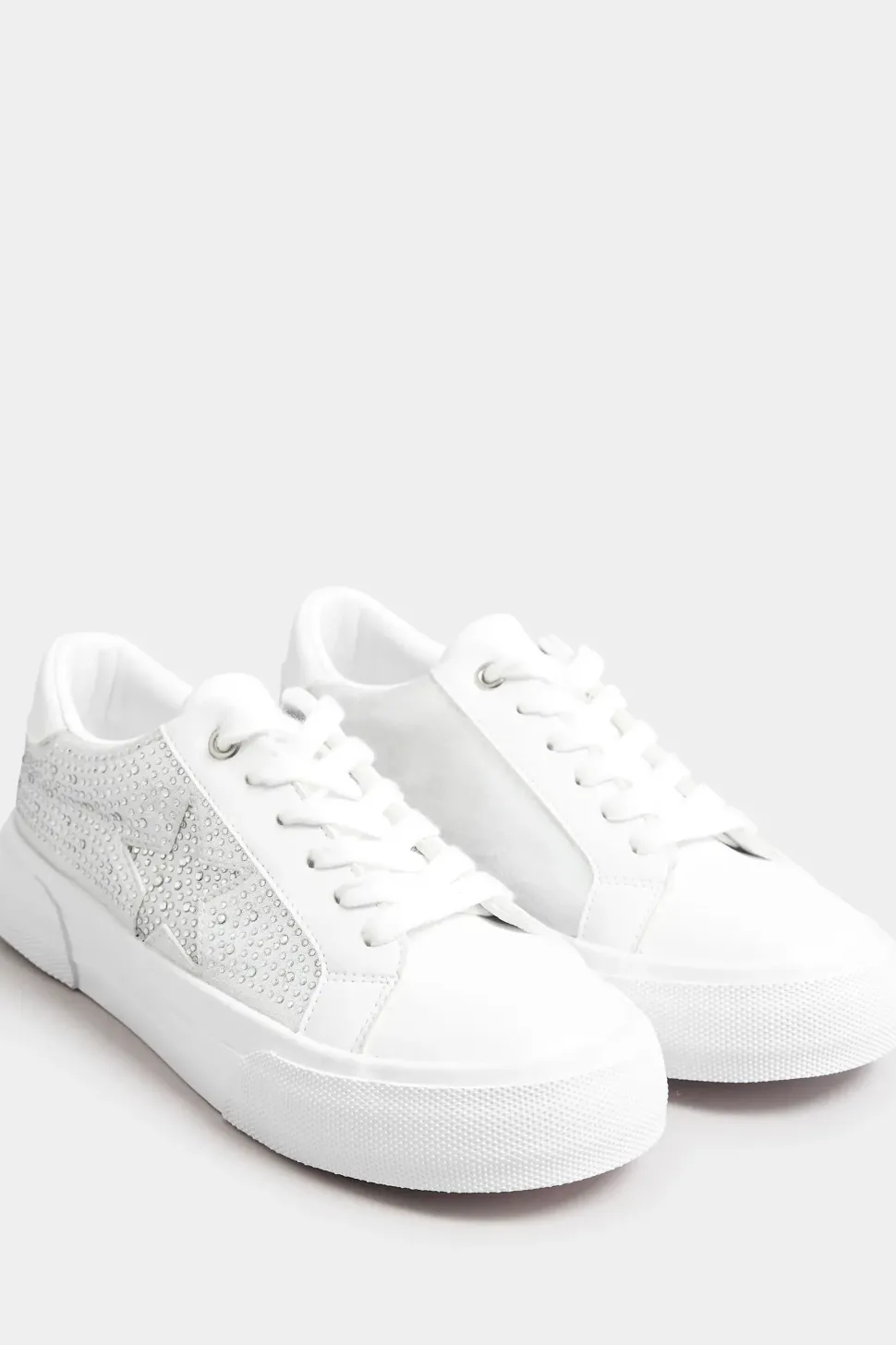 Extra Wide Fit Diamante Star Trainers