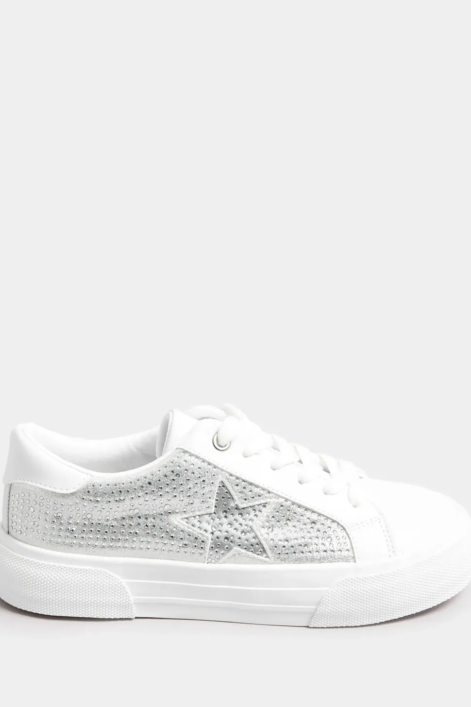Extra Wide Fit Diamante Star Trainers
