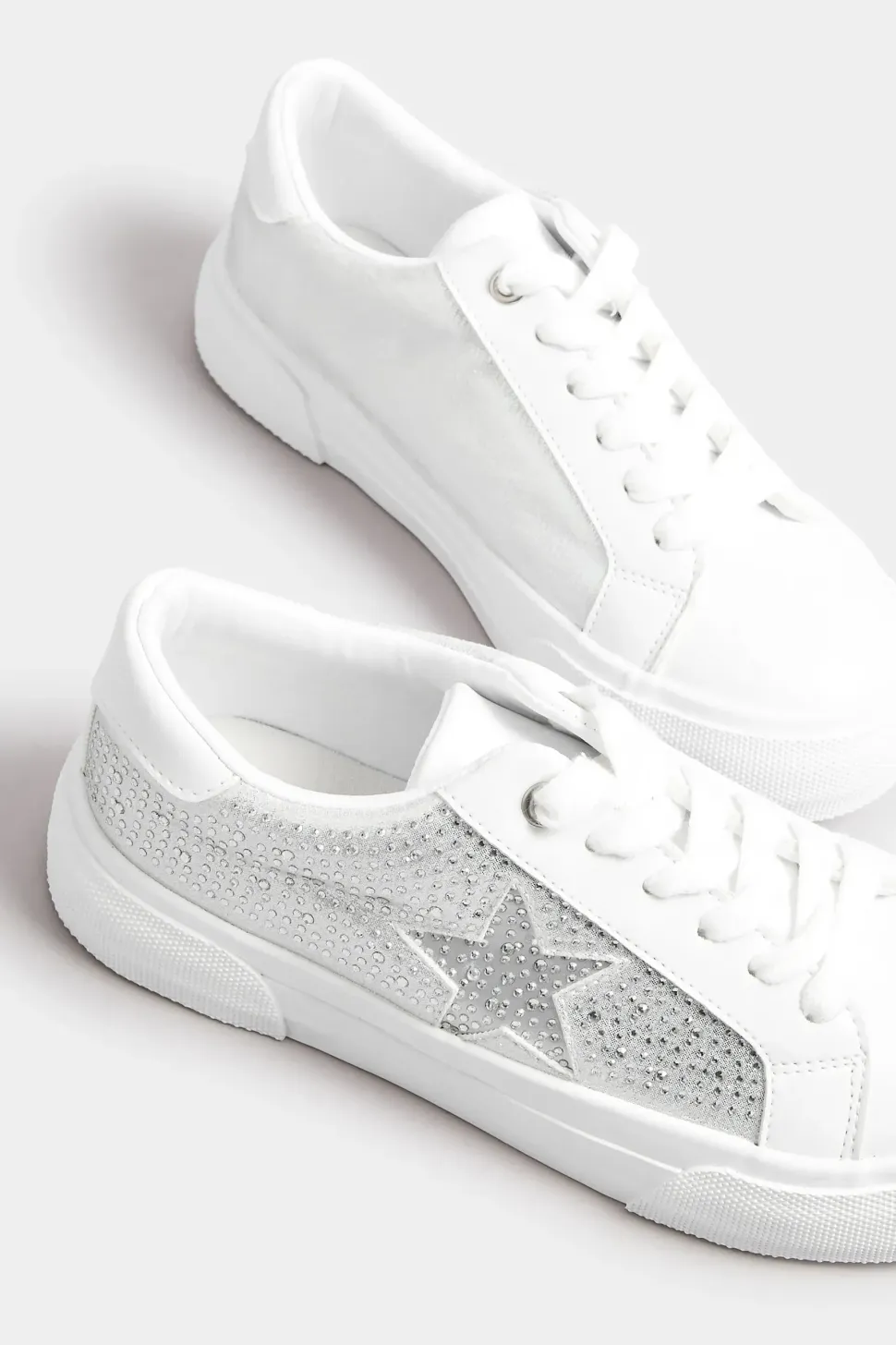 Extra Wide Fit Diamante Star Trainers