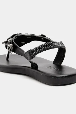 Extra Wide Fit Diamante Studded Sandals