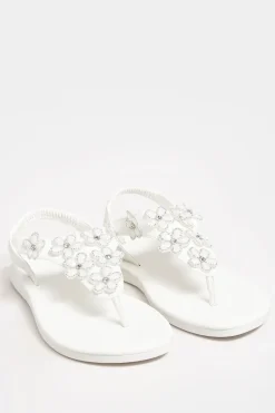 Extra Wide Fit Diamante Studded Sandals