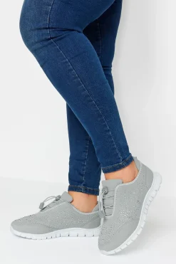 Extra Wide Fit Diamante Trainers