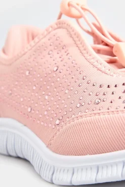 Extra Wide Fit Embellished Diamante Trainers