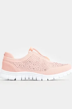 Extra Wide Fit Embellished Diamante Trainers