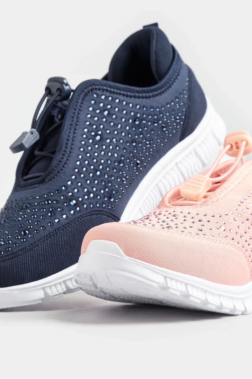 Extra Wide Fit Embellished Diamante Trainers