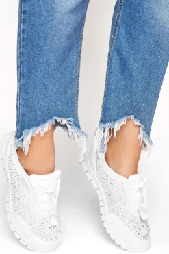 Extra Wide Fit Embellished Pull On Trainers