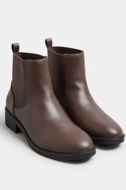 Extra Wide Fit Faux Leather Elasticated Chelsea Boots