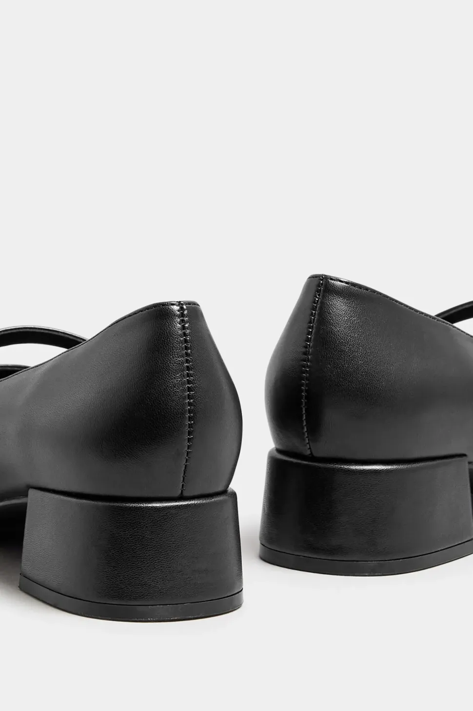 Extra Wide Fit Faux Leather Mary Jane Block Heels