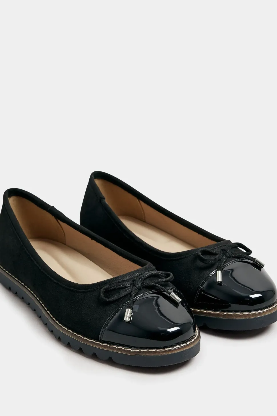 Extra Wide Fit Faux Suede Ballet Pumps
