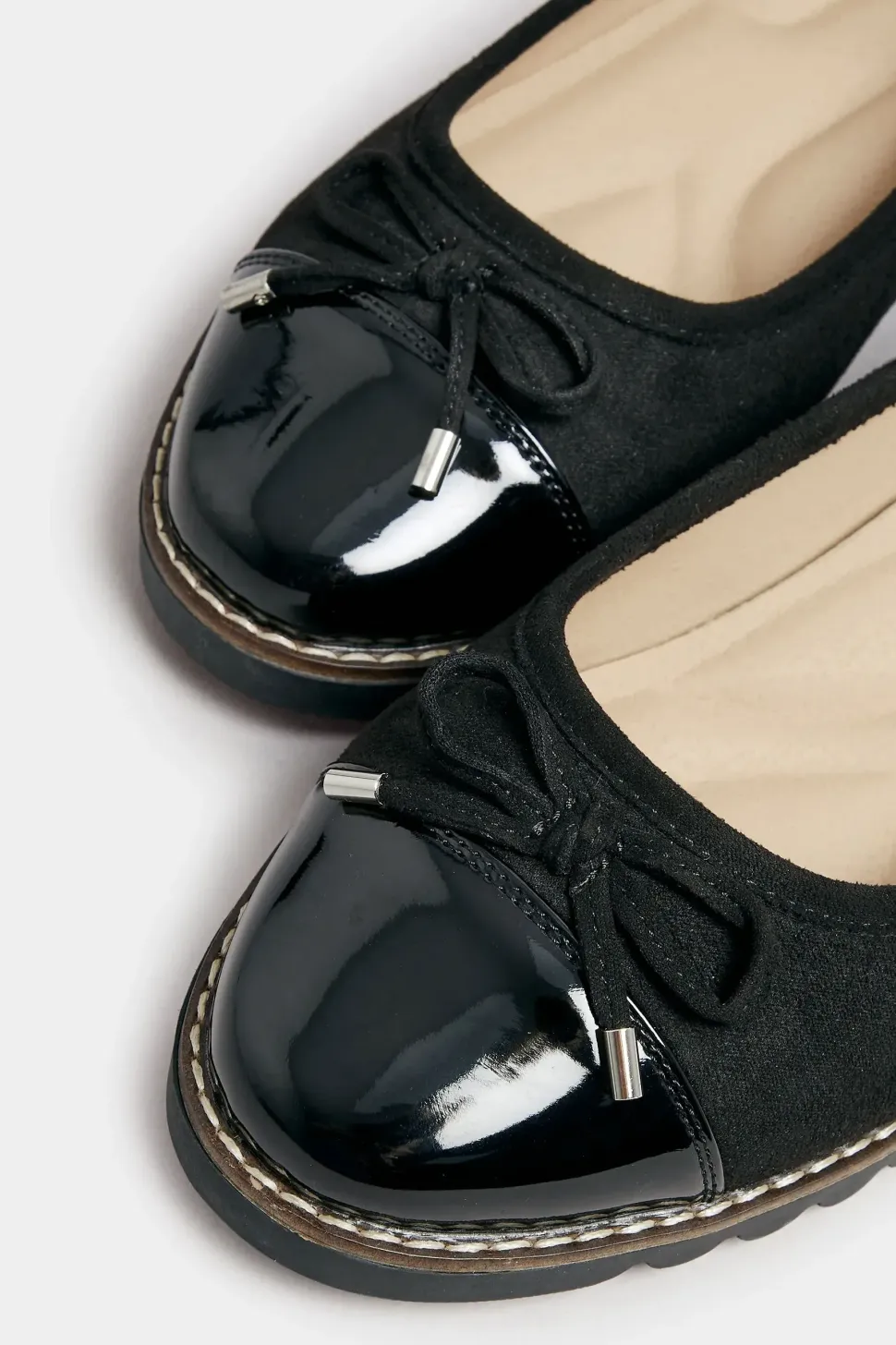 Extra Wide Fit Faux Suede Ballet Pumps