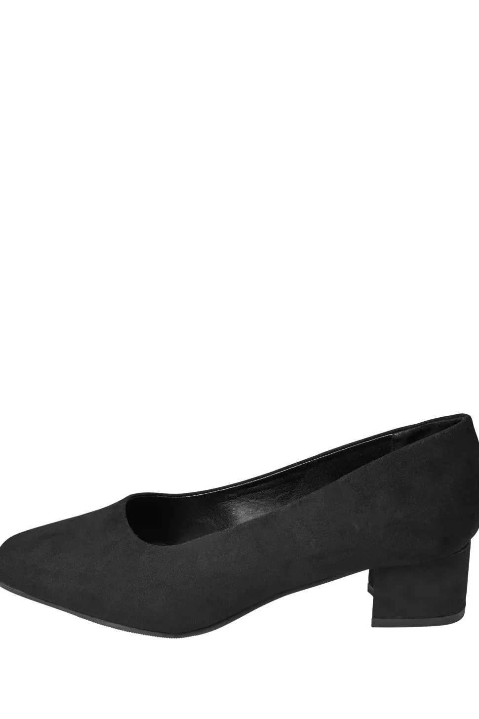 Extra Wide Fit Faux Suede Block Heel Court Shoes