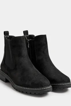 Extra Wide Fit Faux Suede Chelsea Boots