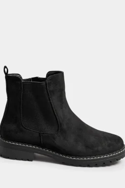 Extra Wide Fit Faux Suede Chelsea Boots
