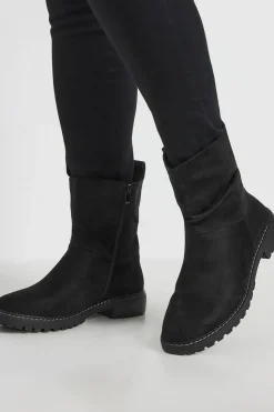 Extra Wide Fit Faux Suede Slouch Boots