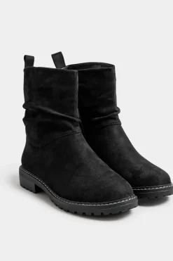 Extra Wide Fit Faux Suede Slouch Boots