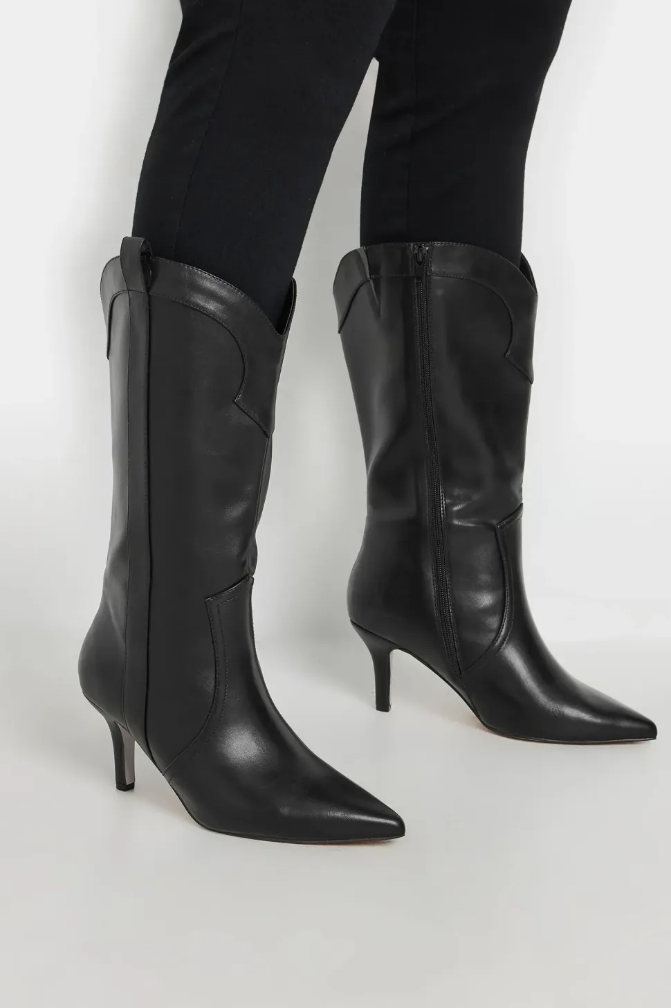 Extra Wide Fit Heeled Cowboy Boots