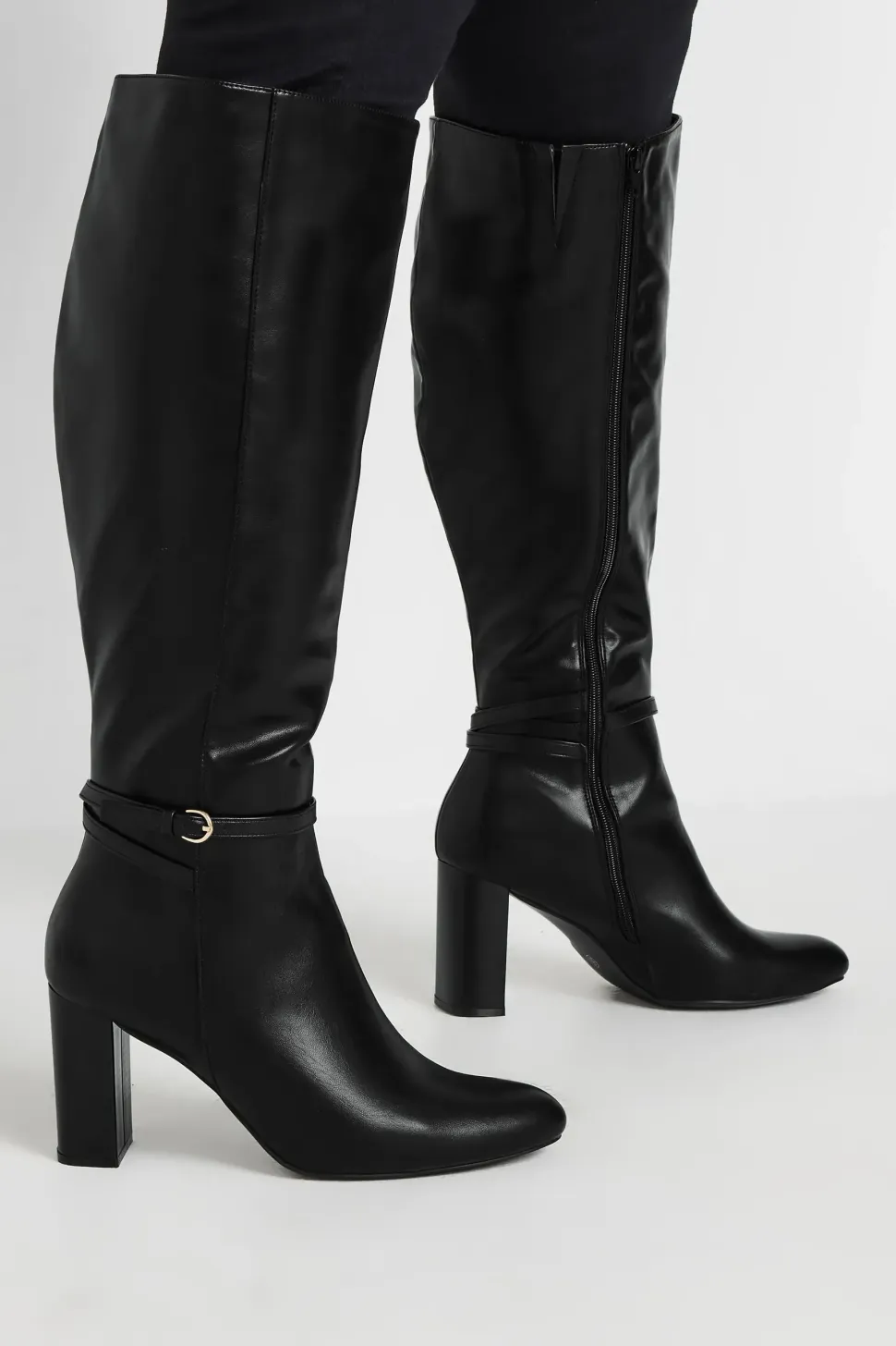 Extra Wide Fit Heeled Knee High Boot