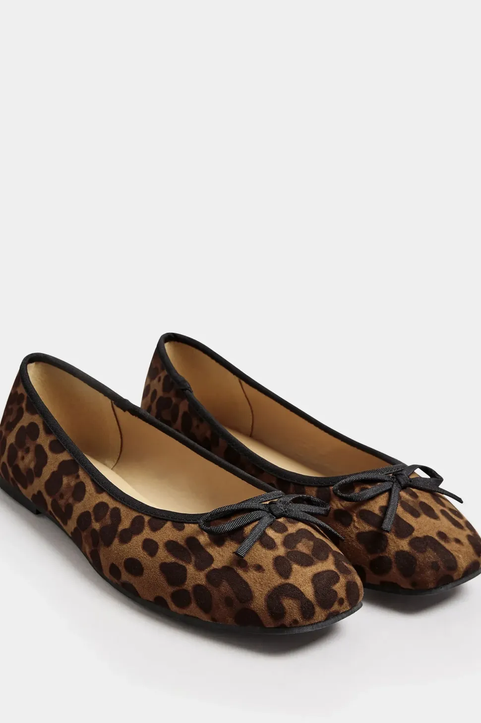 Extra Wide Fit Leopard Print Ballet Pumps