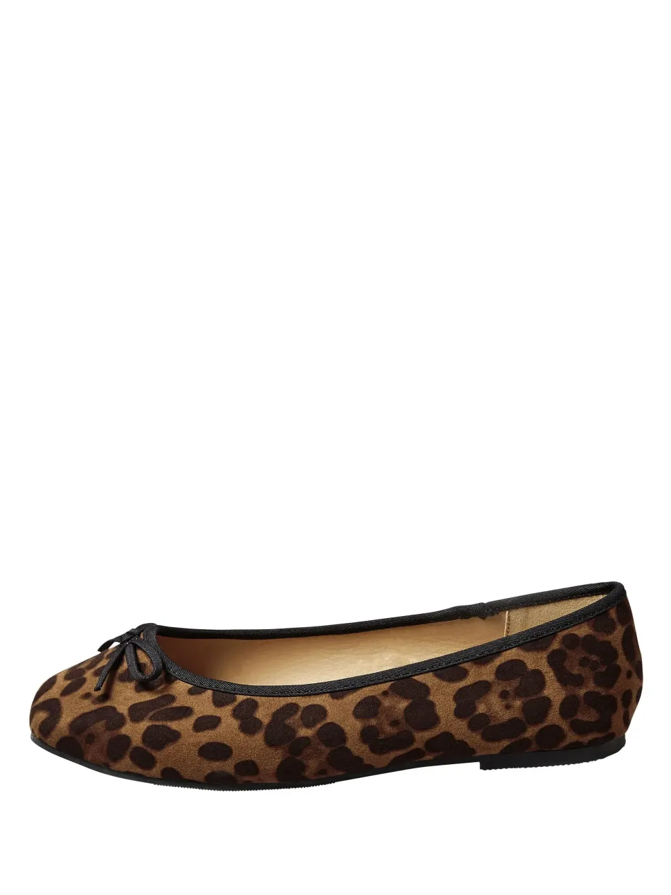 Extra Wide Fit Leopard Print Ballet Pumps