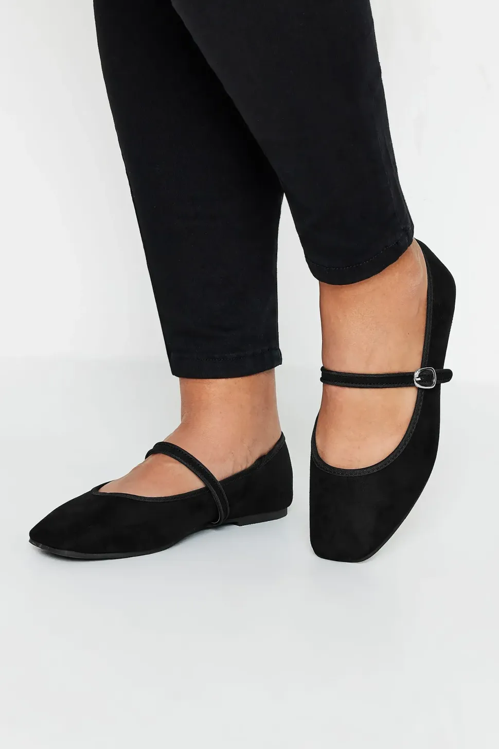 Extra Wide Fit Mary Jane Ballet Pumps