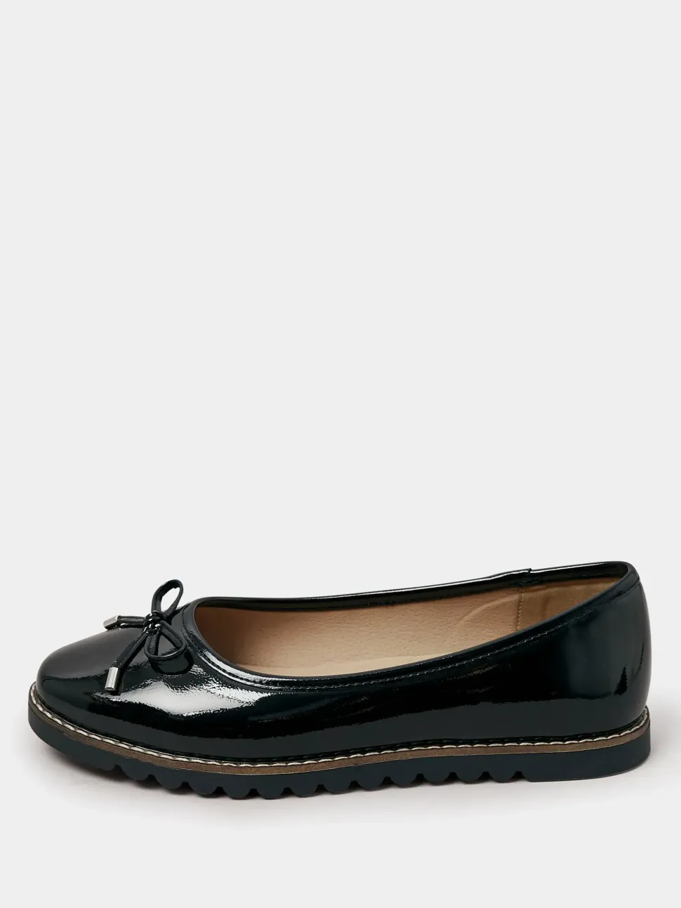 Extra Wide Fit Patent Ballet Pumps