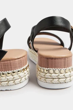 Extra Wide Fit Platform Espadrille Wedge Heels