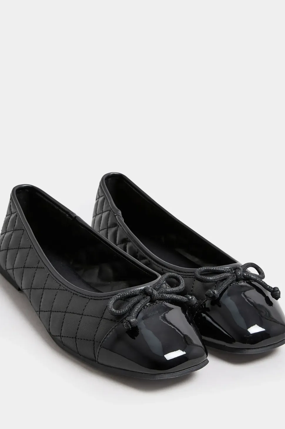Extra Wide Fit Quilted Ballerina Pumps