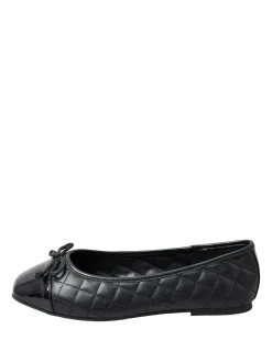 Extra Wide Fit Quilted Ballerina Pumps