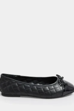 Extra Wide Fit Quilted Ballerina Pumps