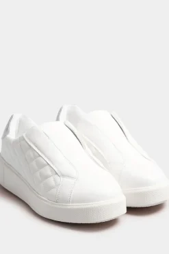 Extra Wide Fit Quilted Platform Trainers