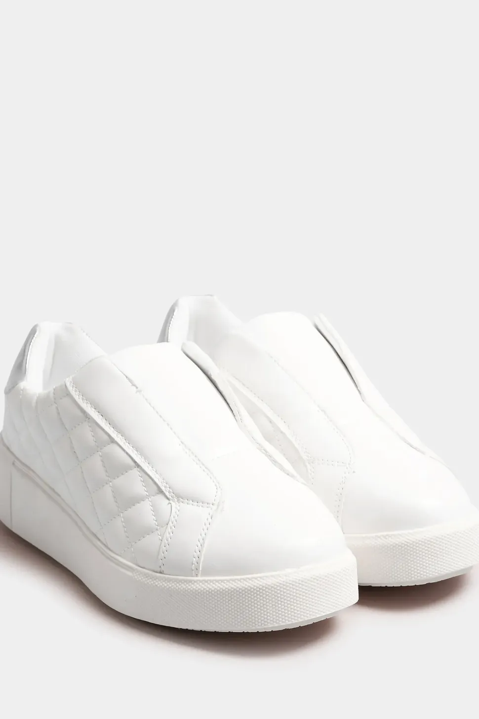 Extra Wide Fit Quilted Platform Trainers