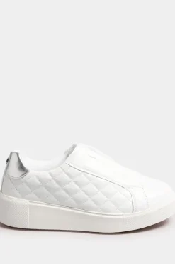 Extra Wide Fit Quilted Platform Trainers