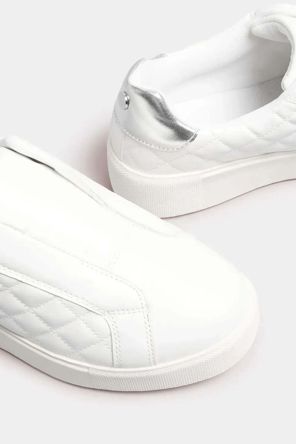 Extra Wide Fit Quilted Platform Trainers