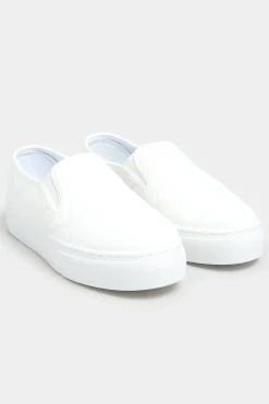Extra Wide Fit Quilted Slip-On Trainers